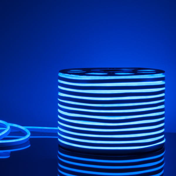 Elektrostandard LS001 220V / Лента светодиодная Гибкий неон 9.6W 120Led 2835 IP67 односторонний синий, 50 м a040594