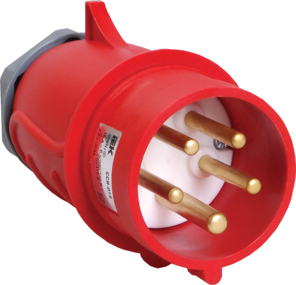 Купить IEK Вилка переносная ССИ-015 16А-6ч/200/346-240/415В 3Р+РЕ+N IP44 MAGNUM