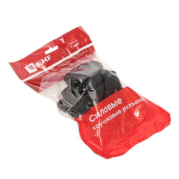 Купить EKF Basic Розетка настенная с защитной крышкой каучуковая наклонная 380В 3P+PE 32A IP44 RPS-023-32-380-44