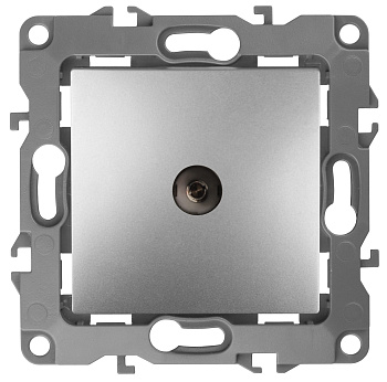 ЭРА 12-3101-03 Алюминий Розетка TV одиночная, IP20, 12