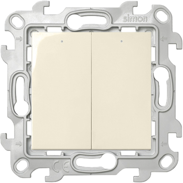 Купить Simon 24 Слоновая кость Двухклавишный выключатель с подсветкой 2450392-031