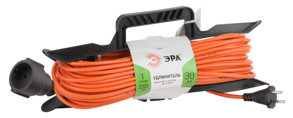 ЭРА UFx-1-2x1.0-30m-IP44 Удлинитель силовой на рамке б/з 1 гн 30м ПВС 2х1