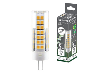 TDM Лампа светодиодная G4-5 Вт-230 В-6500 К, SMD, 16x55 мм SQ0340-0218