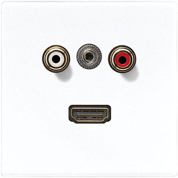 JUNG 2x Cinch Audio (RCA) / Stereo разъем (TRS 3.5 mm) / HDMI, белый MALS1082WW