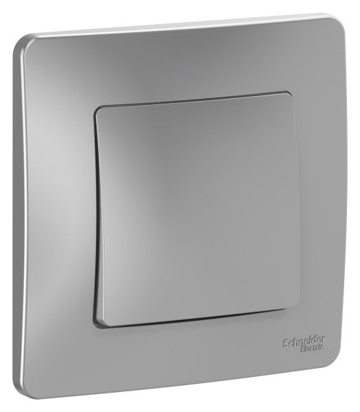 Купить Systeme Electric Blanca внутр Алюминий Выключатель 1-клавишный, 10А, 250B