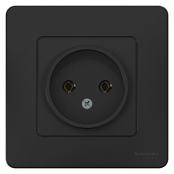 Systeme Electric Blanca внутр Антрацит Розетка б/з без шторок 16А, 250В