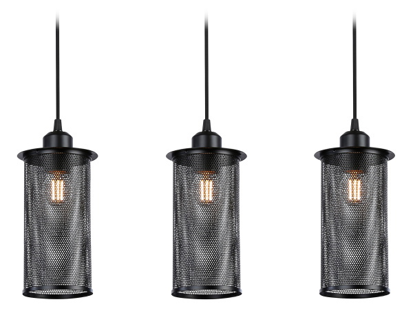 Ambrella Подвесной светильник в стиле лофт TR8164/3 BK черный E27*3 max 40W 580*102*1060