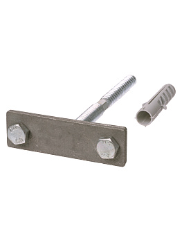 TDM Держатель фасадный для полосы шириной 25-50 мм длина 200 мм с дюбелем, стальной зажим SQ2402-3143