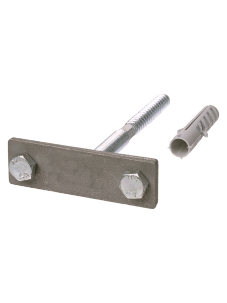 TDM Держатель фасадный для полосы шириной 25-50 мм длина 160 мм с дюбелем, стальной зажим SQ2402-3142