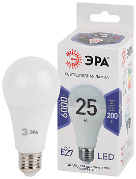 ЭРА LED A65-25W-860-E27 (диод, груша, 25Вт, хол, E27)