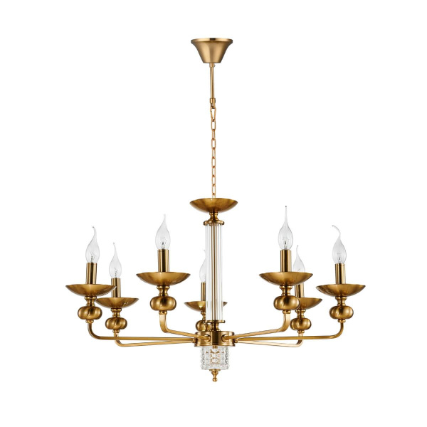 Купить Favourite 2678-7P подвесная люстра Каркас бронзового цвета, декор из хрустальных элементов