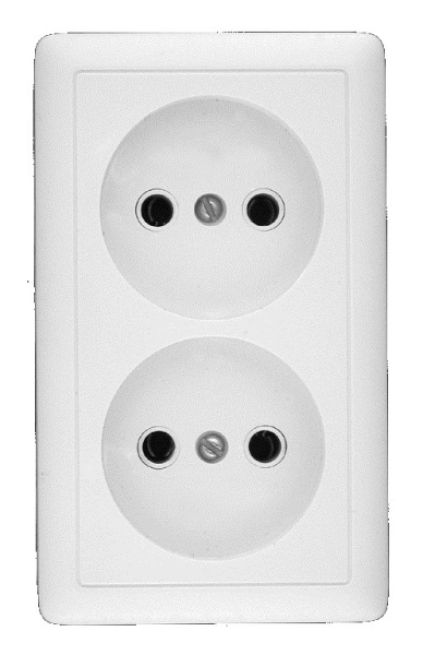 Systeme Electric Wessen ХИТ наруж Бел Розетка 2-ая б/з без шторок, 16А, 250В