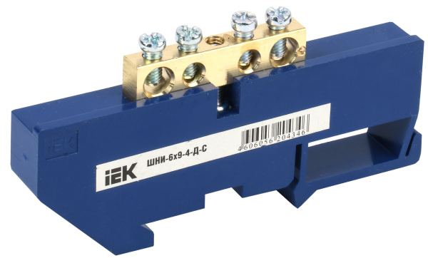 IEK Шина N ноль на DIN-изол ШНИ-6х9-4-Д-С