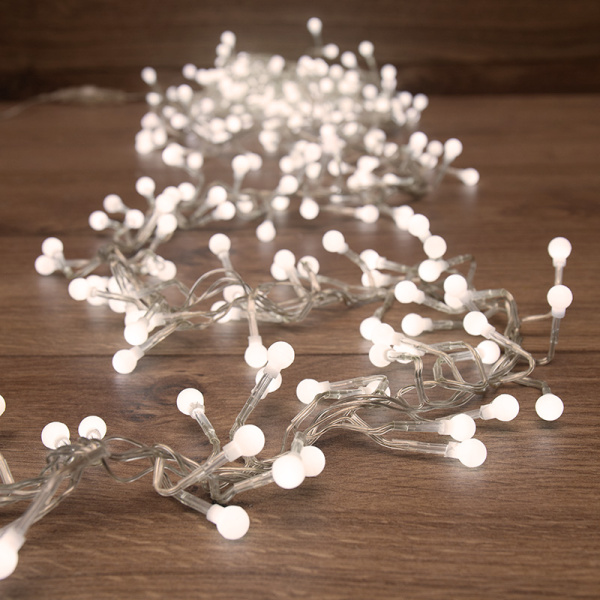 NEON-NIGHT Гирлянда "Мишура LED" 3 м прозрачный ПВХ, 288 диодов, цвет белый 303-605