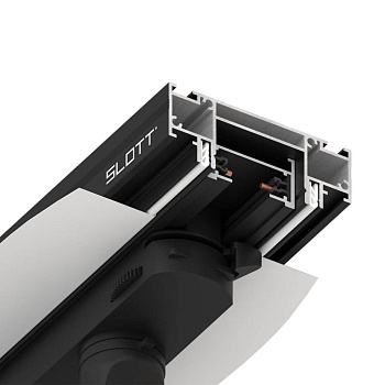 Novotech 135191 NT23 000 черный Интрудер (профиль) для встраивания однофазного трека в натяжной потолок, длина 2м IP20