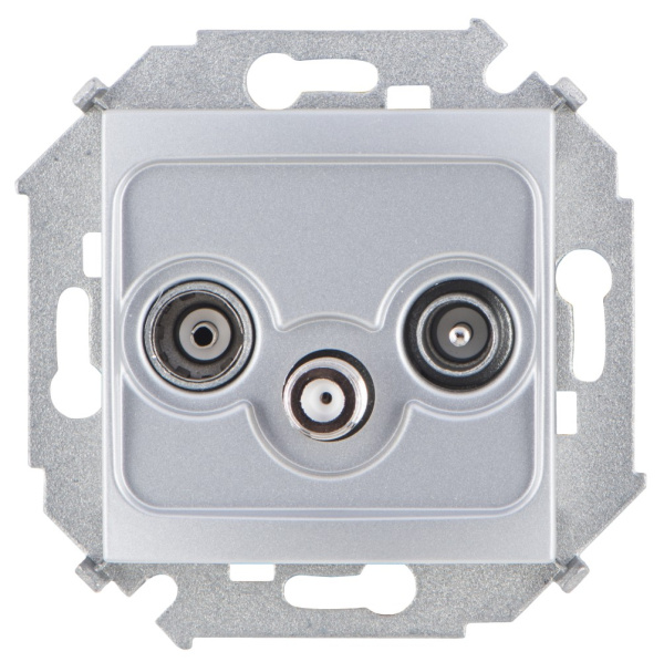 Simon 15 Алюминий Розетка R-TV-SAT одиночная, винт.зажим 1591466-033