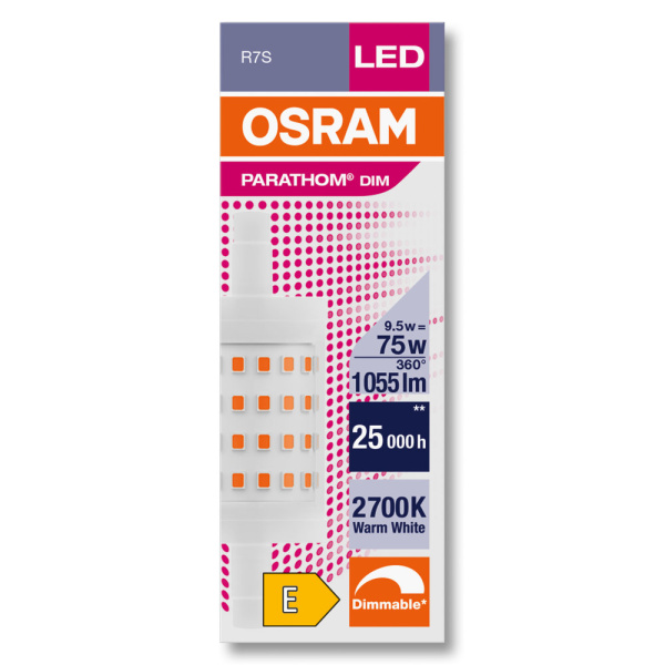 Купить OSRAM PARATHOM DIM Special LINE 78 CL 75 dim 9,5W/827 R7S 4058075626935