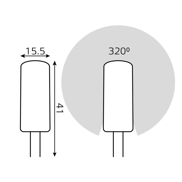 Купить Gauss Лампа GY6.35 AC150-265V 3W 240lm 4100K силикон LED 107719203