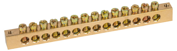 ЭРА Шина ЭРА NO-122-24 PEN земля-ноль 8х12мм 14/2 латунная крепеж по краям