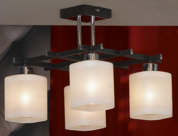 Купить Lussole PROMO 2 Металл Хром / венге Стекло Люстра E14 40W LSL-9007-04