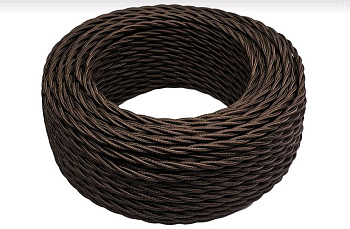 BIRONI Коричневый глянец Витой провод 3*2,5 10м B1-435-072-10
