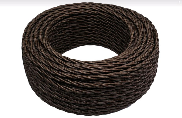BIRONI Коричневый глянец Витой провод 3*2,5 10м B1-435-072-10