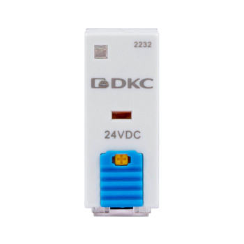 DKC Реле миниатюрное промышленное, 2CO, ком. ток 8А, AgSnO₂, напряжение 24VDC, опция: тест-кнопка+светодиод+защитный диод