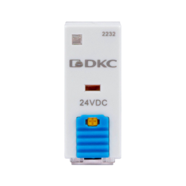 DKC Реле миниатюрное промышленное, 2CO, ком. ток 8А, AgSnO₂, напряжение 24VDC, опция: тест-кнопка+светодиод+защитный диод