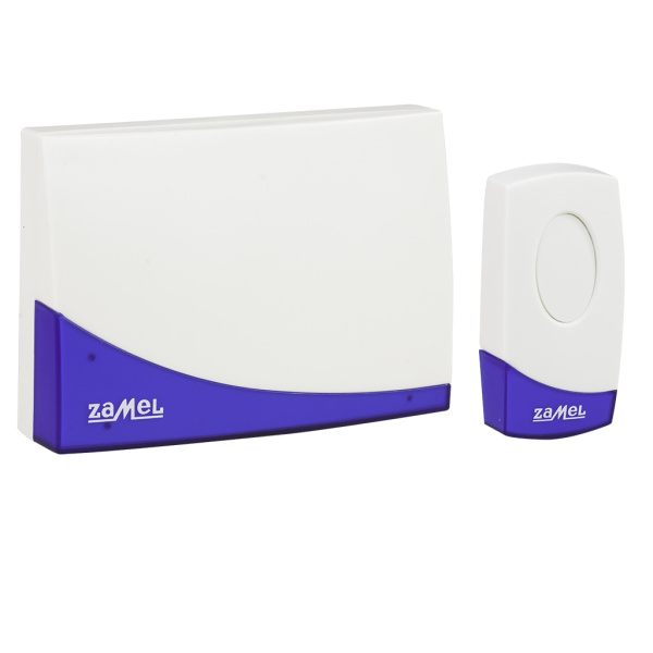 Zamel Звонок "SUITA" б/пр., 15 полиф. мелодий, батарейный: 3хАА(звонок)+1х23А(кнопка), дальность до 80 м, 256 кодов сигнала, 80 дБ ST-919