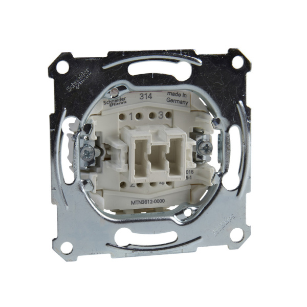 SE Merten Механизм выключателя 1-клавишного, 2-полюсного MTN3612-0000