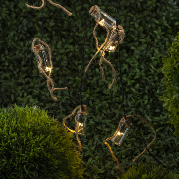 ЭРА ERAGS08-05 Садовая гирлянда 10 подсвечиваемых светодиодами бутылочек