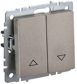 IEK BRITE BASE Шампань Выключатель жалюзи 10А ВС10-1-5-БрШ