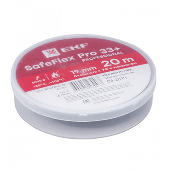 EKF PROxima Изолента ПВХ 19мм 20м серии SafeFlex Pro 33+