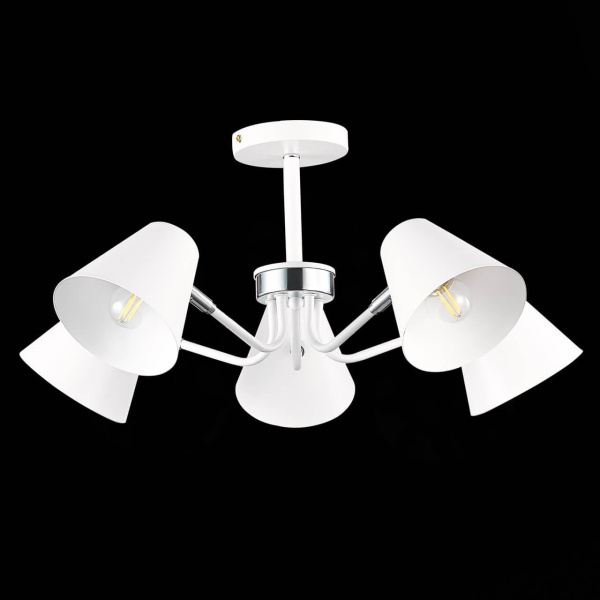 Купить Evoluce SLE106702-05 Светильник потолочный Белый,Хром/Белый E27 5*60W