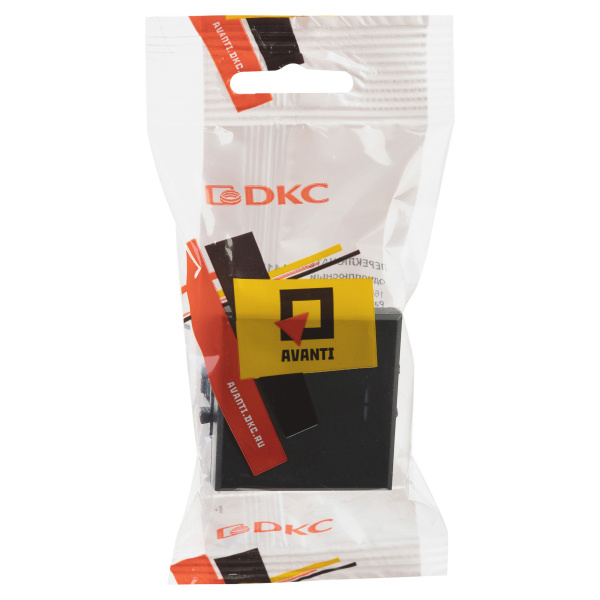 Купить DKC Переключатель одноклавишный модульный, "Avanti", "Черный матовый", 2 модуля