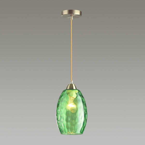 Купить Lumion 4484/1 LN20 античная бронза, зеленый Подвес E27 60W 220V SAPPHIRE