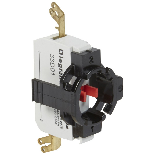 Legrand Osmoz Комплектующий блок для кнопок без подсв. с внешними клеммами Н.З. + 1-постовой монт. адаптер 023025