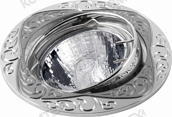 Comtech Lian Светильник галогеновый встраив. круглый литье HR51 1x50W GU5.3 мат.хром/хром/мат.хром CH930711