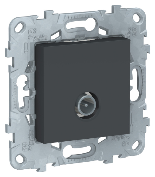 Купить SE Unica New Антрацит Розетка TV, проходная NU546354