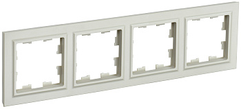 IEK BRITE BASE Бежевый Рамка 4-м РУ-4-БрКр