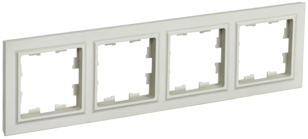 IEK BRITE BASE Бежевый Рамка 4-м РУ-4-БрКр