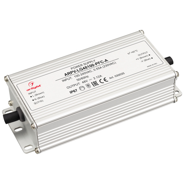 Arlight Блок питания ARPV-LG48100-PFC-A (48V, 2.12A, 100W) (IP67 Металл, 5 лет) 030035