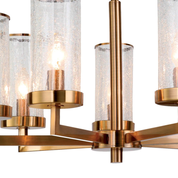 Купить Favourite Assembly Люстра подвесная металл цвета золотистой бронзы, прозрачные стекла с эффектом растрескивания 7*E14*40W 2060-7P