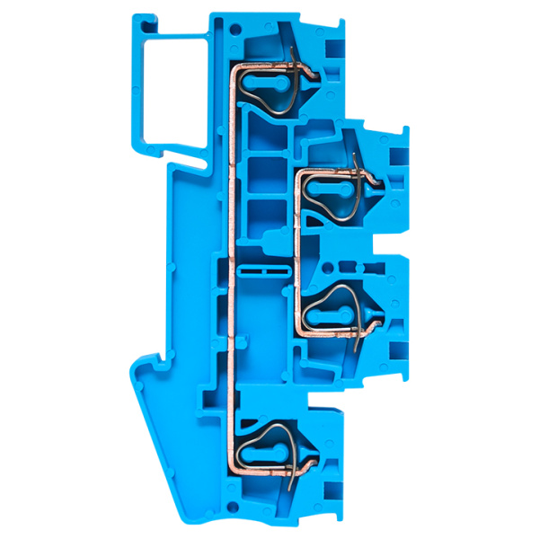 Купить Колодка клеммная пружинная двойная JXB-ST-4 32А синяя EKF