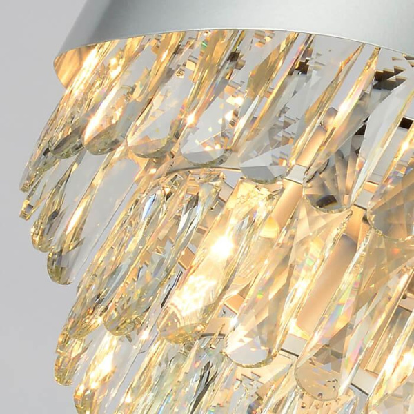 Купить Ambrella Подвесная люстра с хрусталем TR5080 SL/CL серебро/прозрачный E14/6 max 40W D400*1070