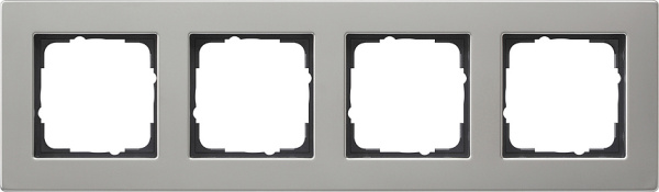 Gira E2 Сталь Рамка 4-ая заподлицо 0214335