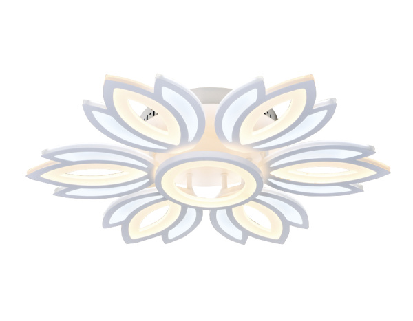 Ambrella Потолочный светодиодный светильник без пульта FA456/6+1 WH белый 132W 3000K/6400K D640*110 (Без ПДУ)