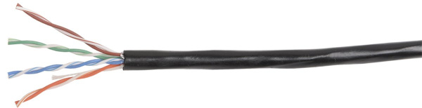 Купить IEK ITK Каб. вп U/UTP, кат.5E 4х2х24AWG solid, LDPE, 305м, чер. LC3-C5E04-139