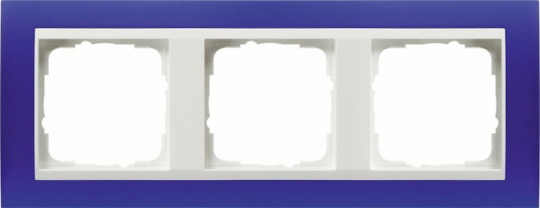 Gira EV Матово-синий/бел Рамка 3-ая 021399