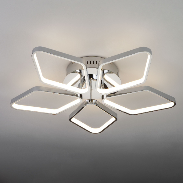 Eurosvet Светодиодный потолочный светильник 90081/5 хром 00000083216